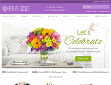 Tablet Screenshot of bedofrosesflorist.com